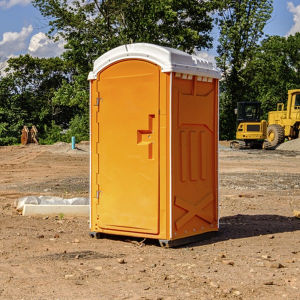 how often are the porta potties cleaned and serviced during a rental period in Blooming Grove